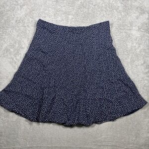 Banana Republic Women's Flare Blue/White Lined Skirt Size 6